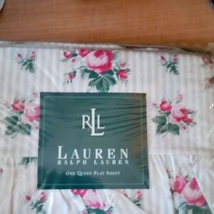 Ralph Lauren Marseilles Queen Flat Sheet New In Pkg